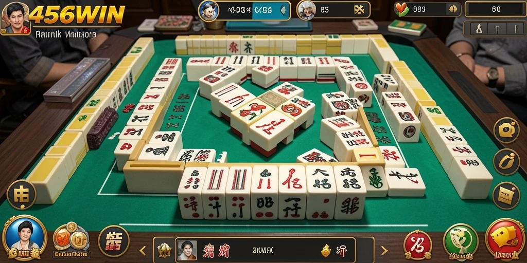 Tampilan gameplay seru dalam 456WIN Mahjong.