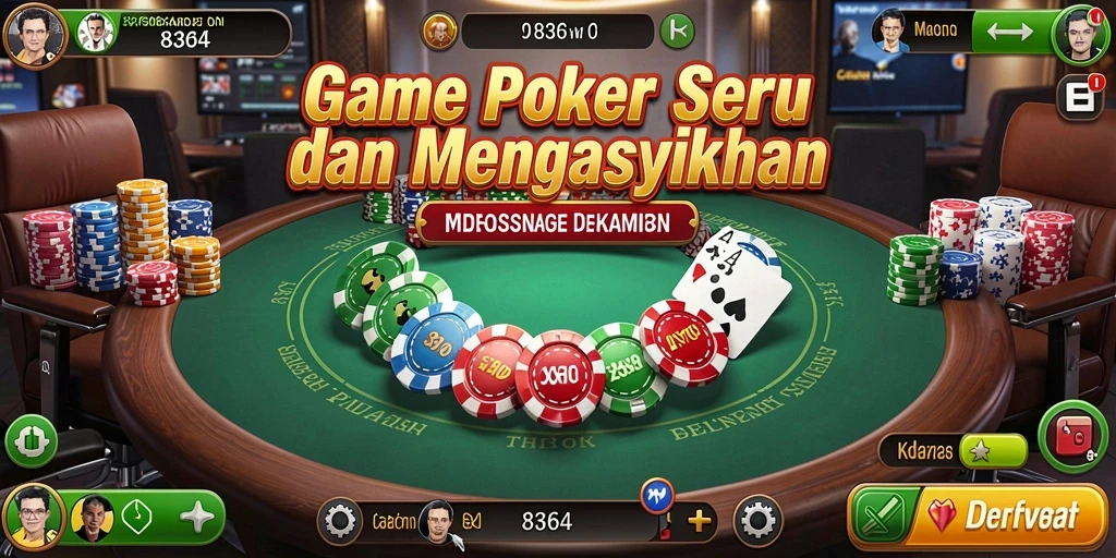 Tampilan menarik dari gameplay Poker di 8364 yang penuh aksi.