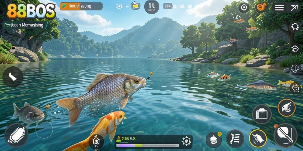 Tampilan permainan Fishing di 88BOS yang menarik.