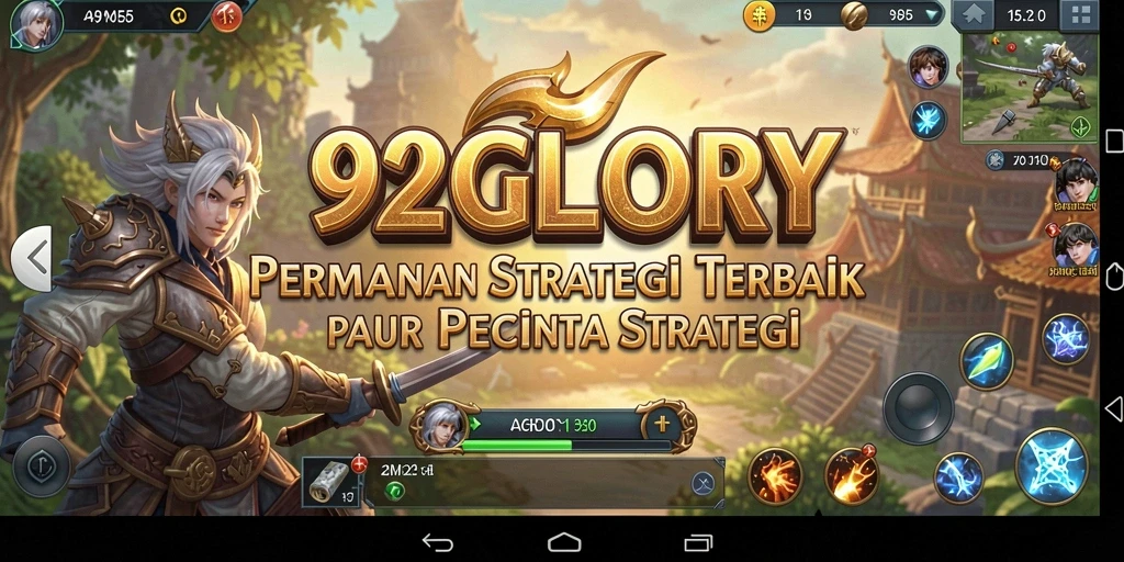 Tangkapan layar gameplay 92GLORY menunjukkan pertempuran strategi yang intens.