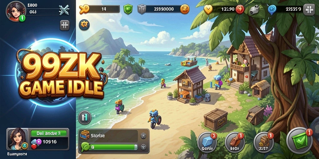 Tampilan gameplay Idle yang menarik dan memukau dari 99ZK.