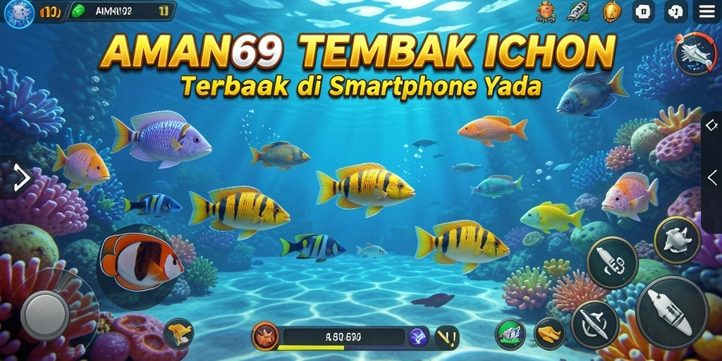Tampilan gameplay AMAN69 yang menarik dengan aksi tembak ikan seru.