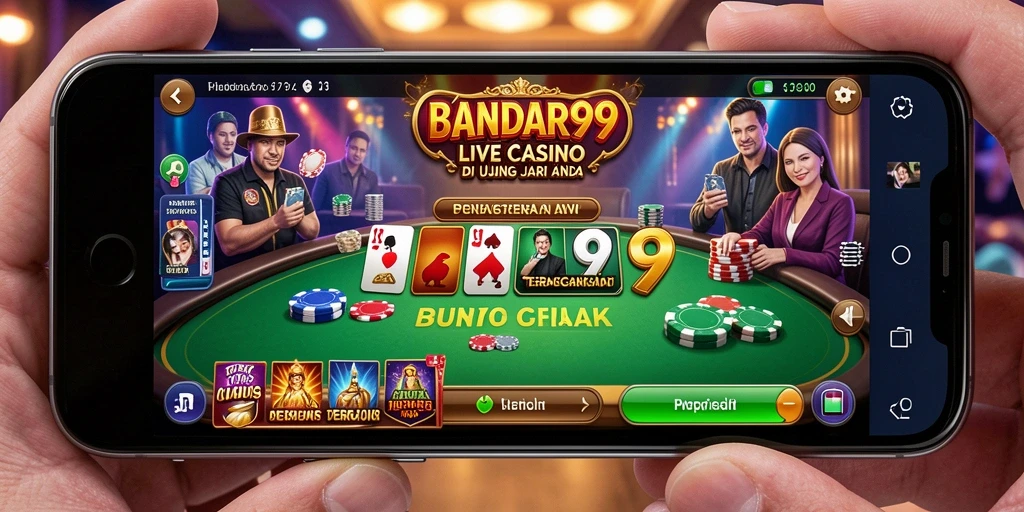 Tampilan gameplay Live Casino yang memukau dari BANDAR99.