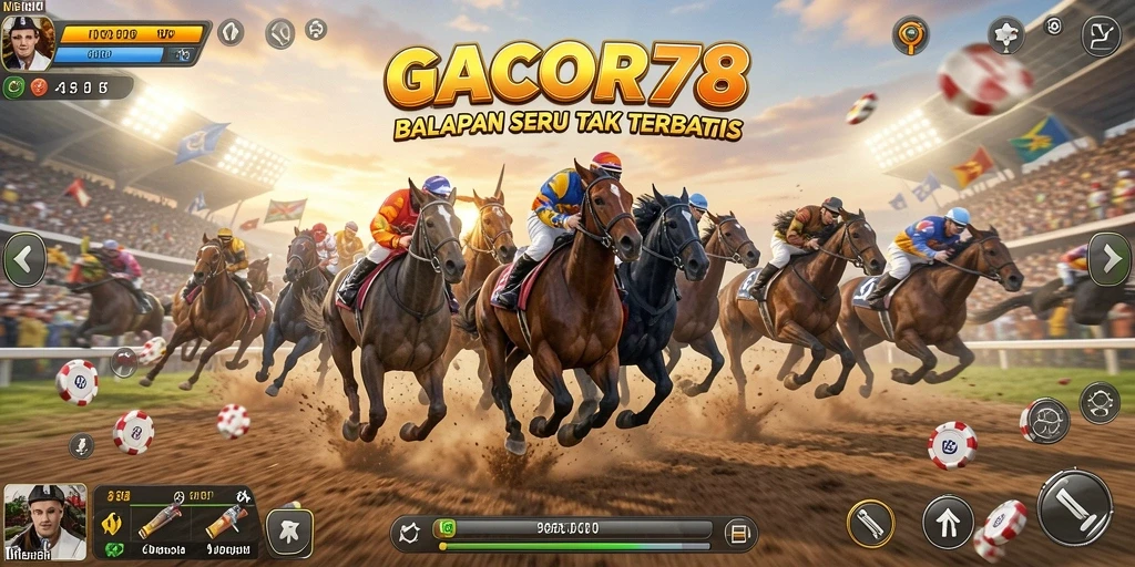 Tampilan aksi balapan seru di GACOR78 dengan grafis menakjubkan.
