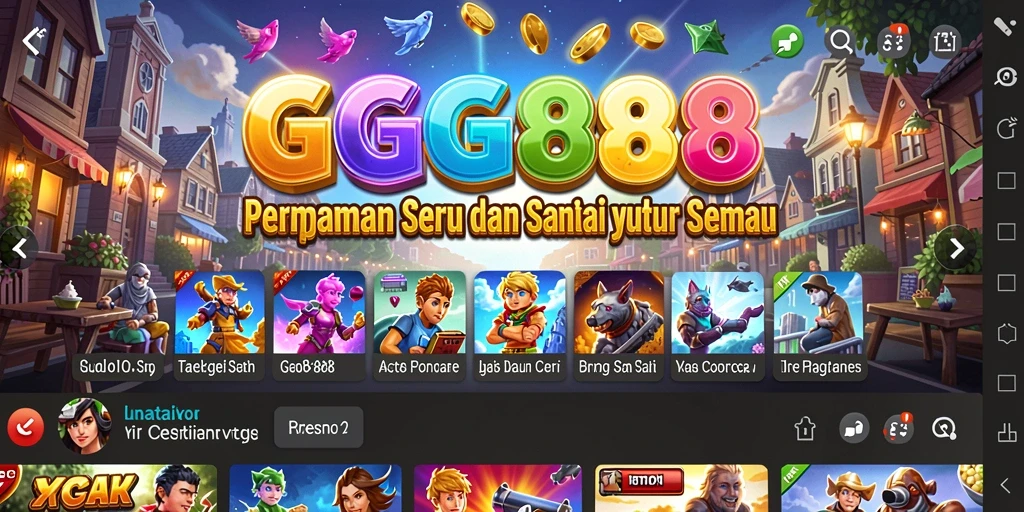 Screenshot gameplay GGG888 menampilkan keseruan permainan casual.