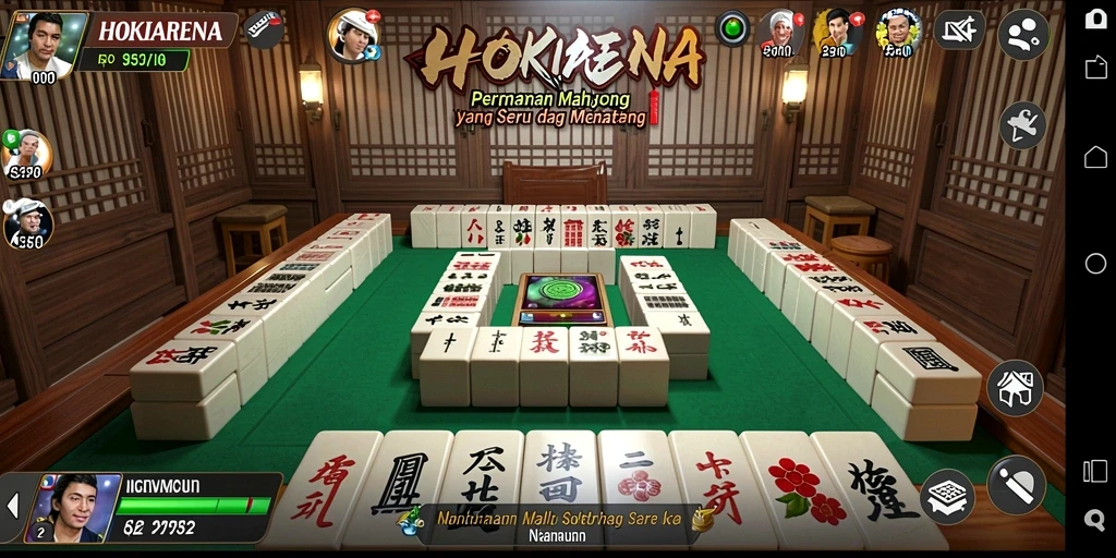 Tangkapan layar HOKIARENA dengan gameplay seru Mahjong.