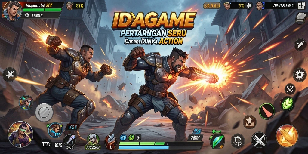 Tampilan gameplay menegangkan dari IDAGAME dengan aksi yang cepat.