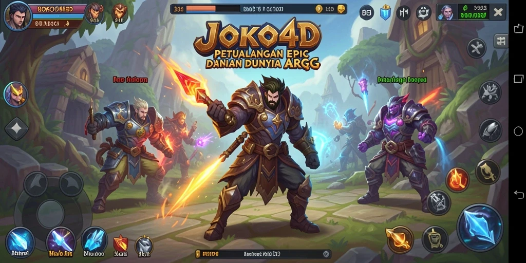 Screenshot gameplay JOKO4D menampilkan aksi pertarungan seru.