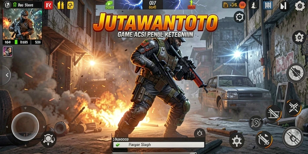 Tampilan menegangkan dari gameplay JUTAWANTOTO yang penuh aksi.