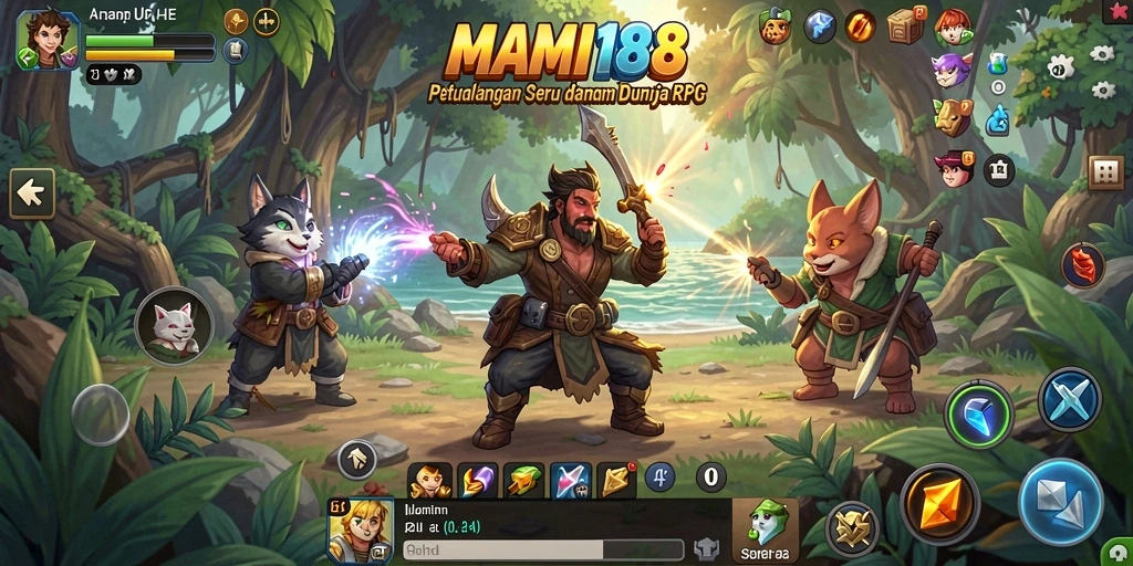 Tampilan gameplay RPG MAMI188 yang mendebarkan dan penuh aksi.