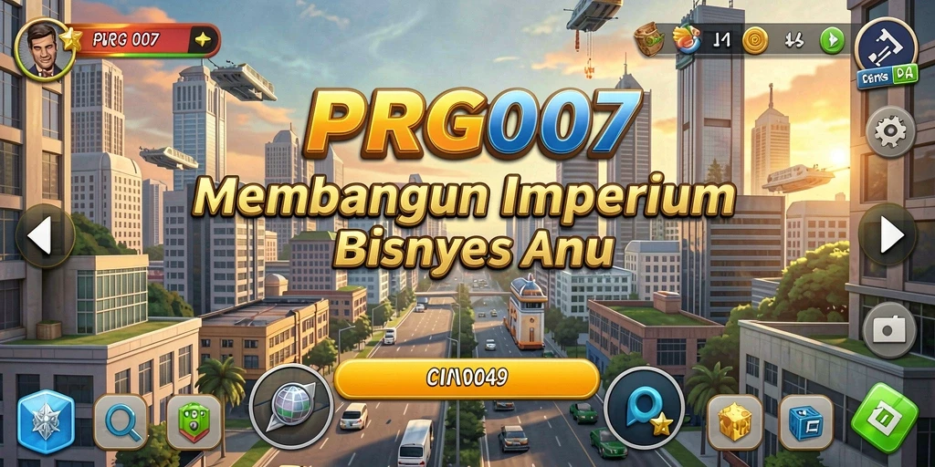 Tampilan gameplay <strong>PRG007</strong> yang menampilkan strategi bisnis yang menarik.