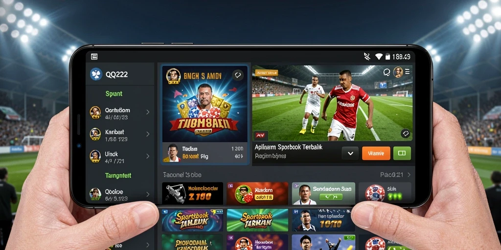 Tampilan gameplay menarik dari aplikasi sportsbook QQ222.
