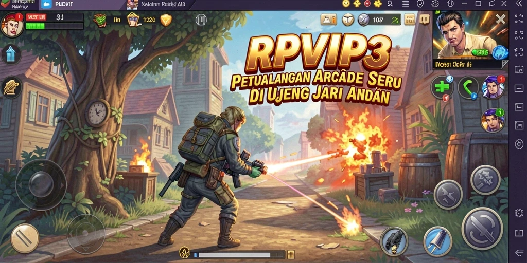 Screenshot RPVIP3 menampilkan gameplay Arcade yang dinamis dan penuh aksi.