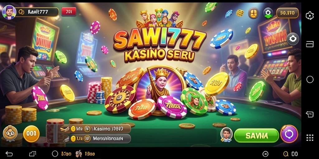 Screenshot gameplay kasino SAWIT777 yang mendebarkan.