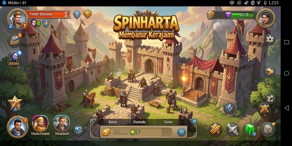 Tampilan gameplay SPINHARTA yang menantang dan menarik.