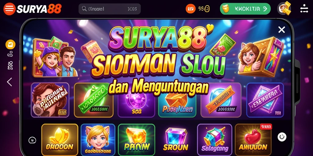 Tampilan menarik dari gameplay SURYA88 saat memutar slot.