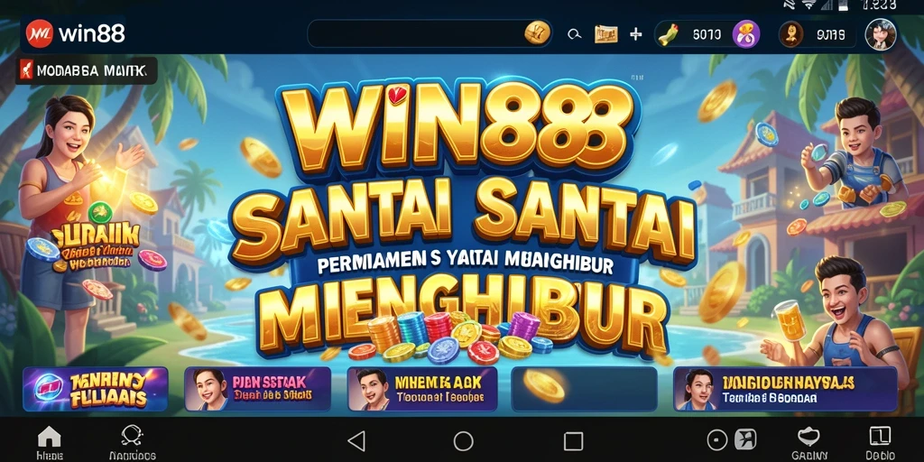 Tangkapan layar utama WIN88 menampilkan gameplay santai yang seru.