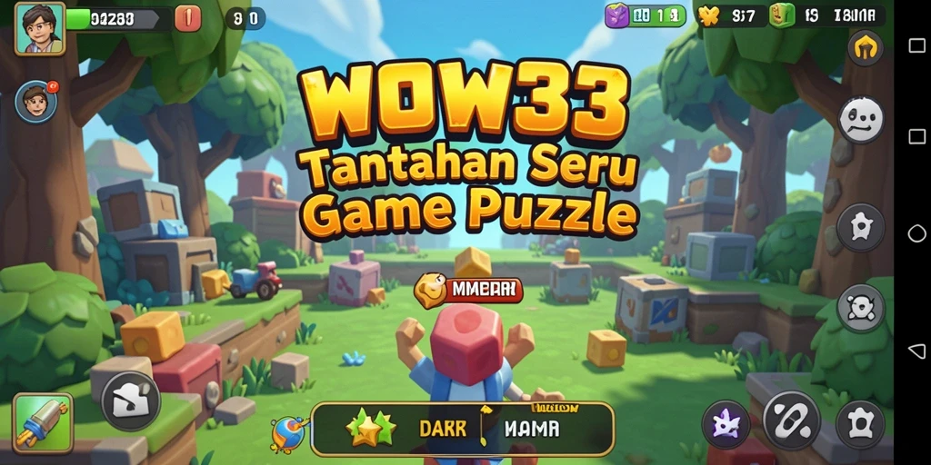 Tampilan gameplay menantang dari game Puzzle WOW33.